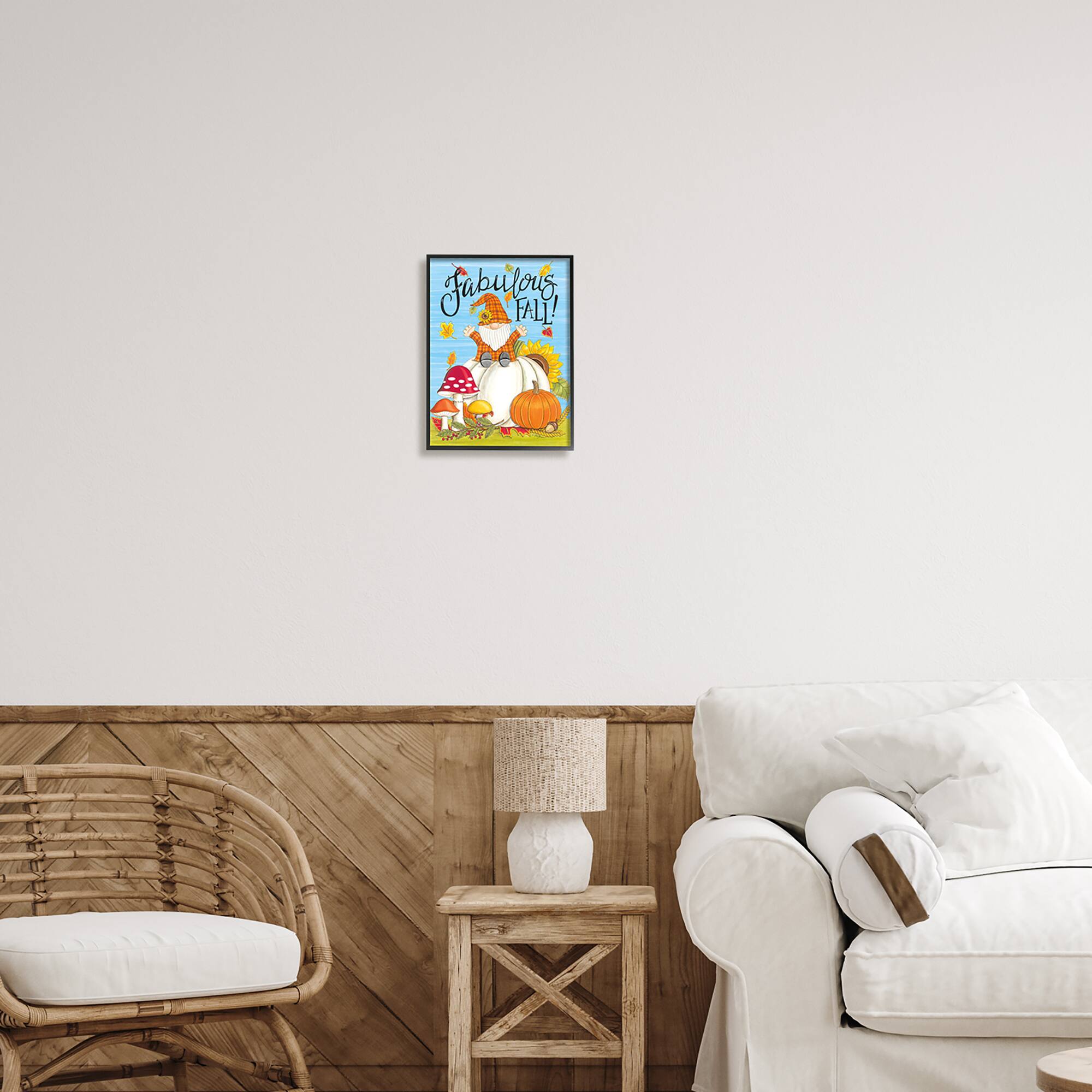 Stupell Industries Fabulous Fall Gnome Framed Giclee Art